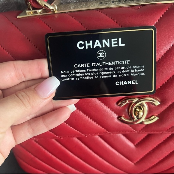 Chanel red trendy CC top handle shoulder bag - Picture 8 of 16